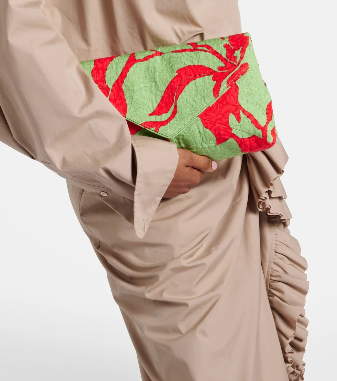 Dries Van Noten - Envelope Small jacquard clutch