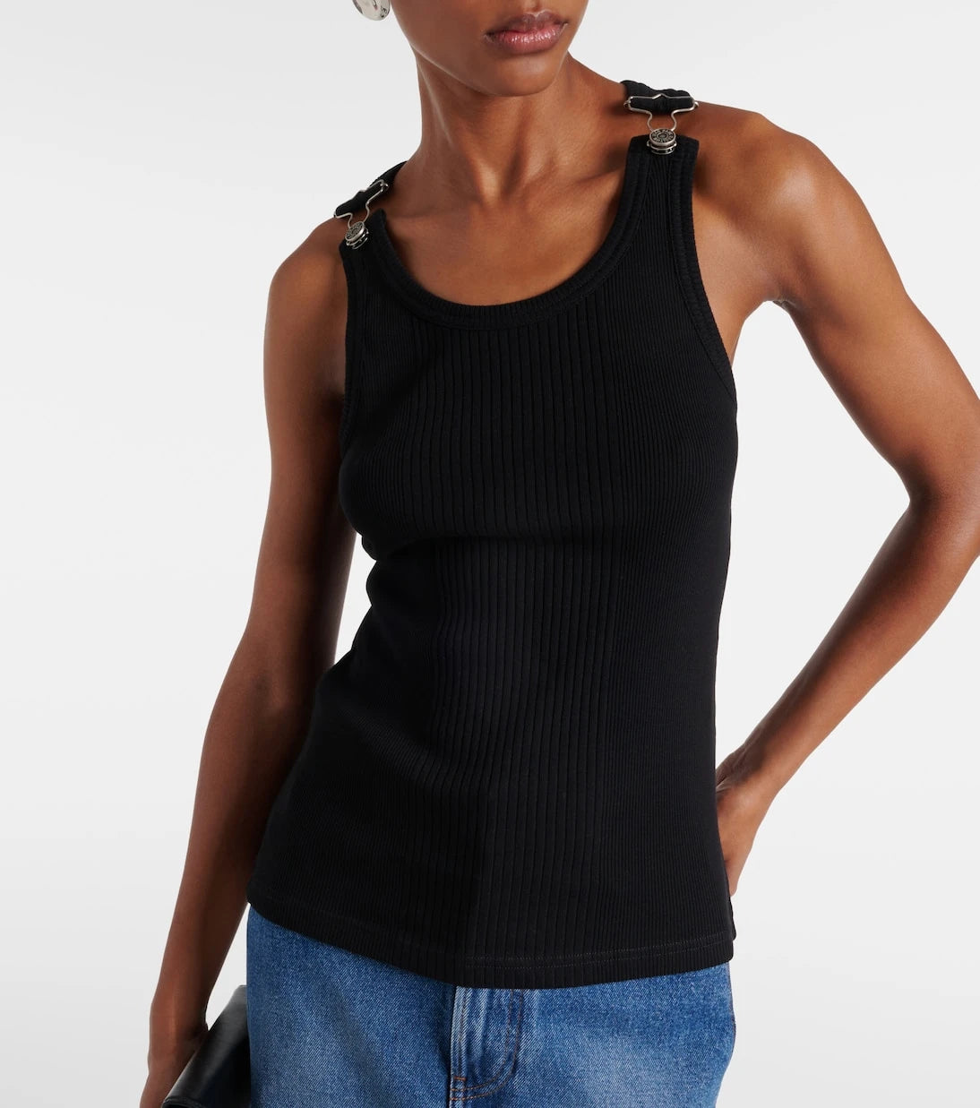 Jean Paul Gaultier - Ribbed-knit cotton tank top
