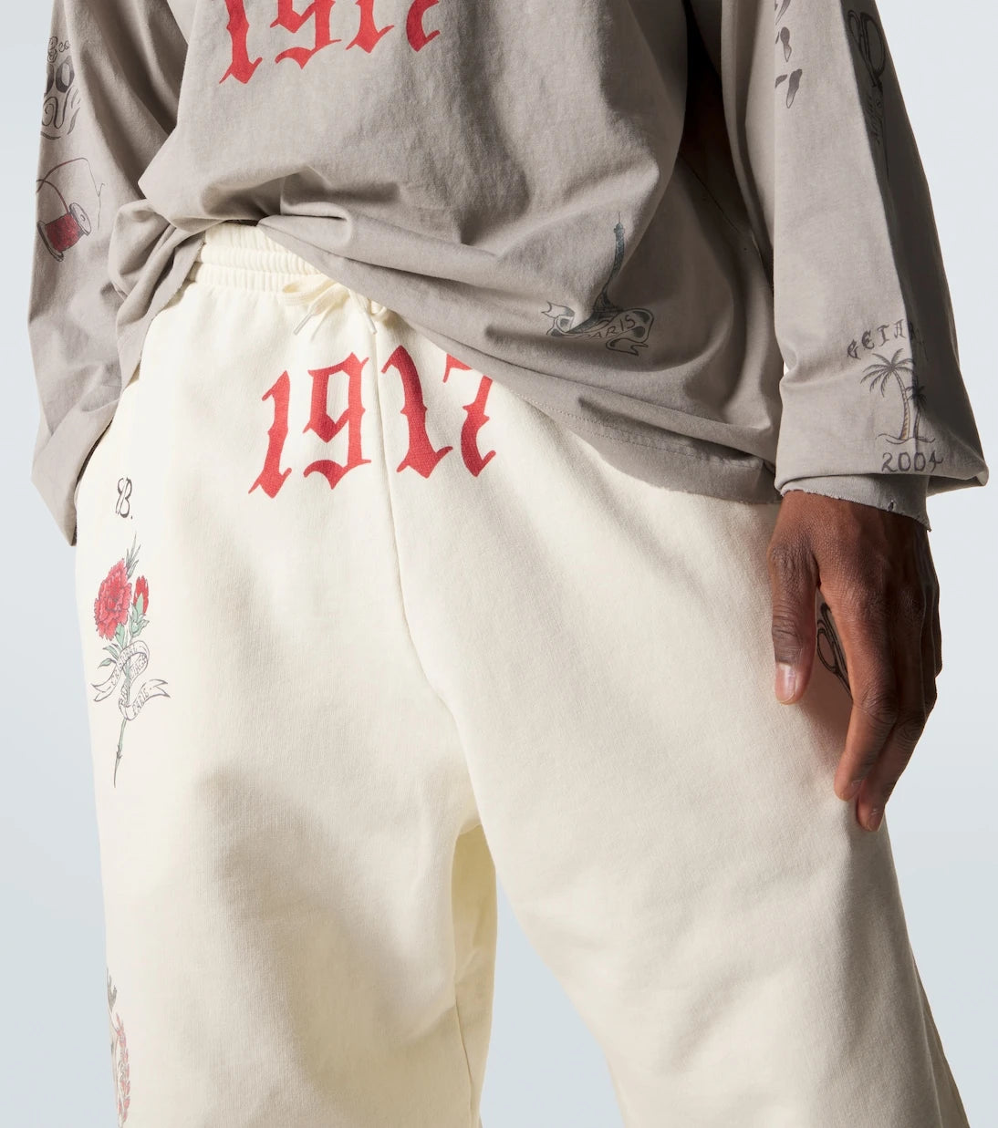 Balenciaga - Printed cotton fleece sweatpants