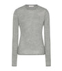 The Row Grey Inverness Cashmere Long-Sleeve T-Shirt