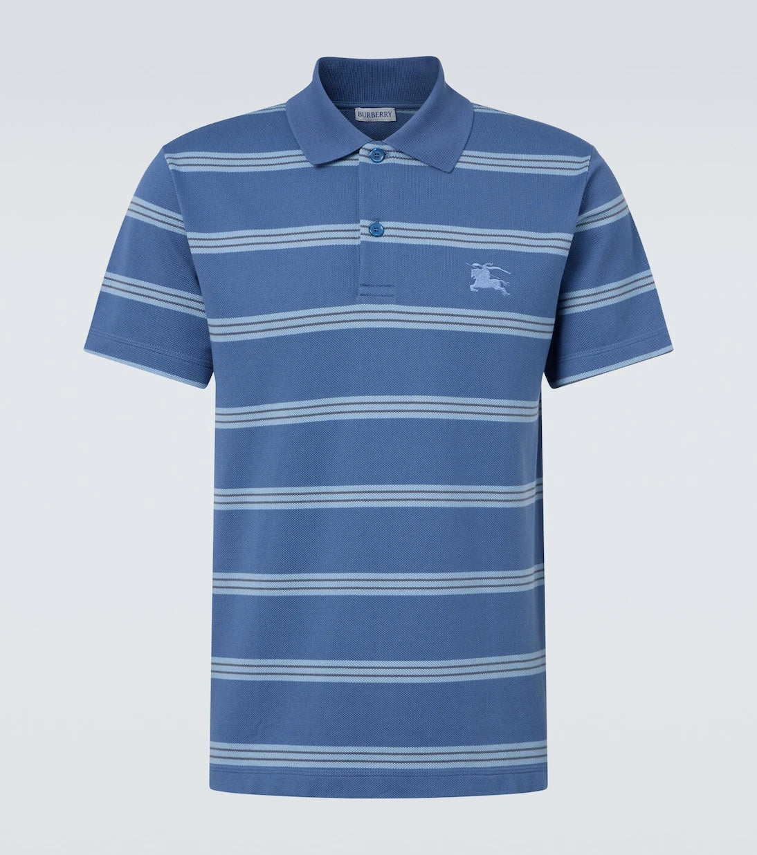 Burberry - EKD striped cotton piqué polo shirt