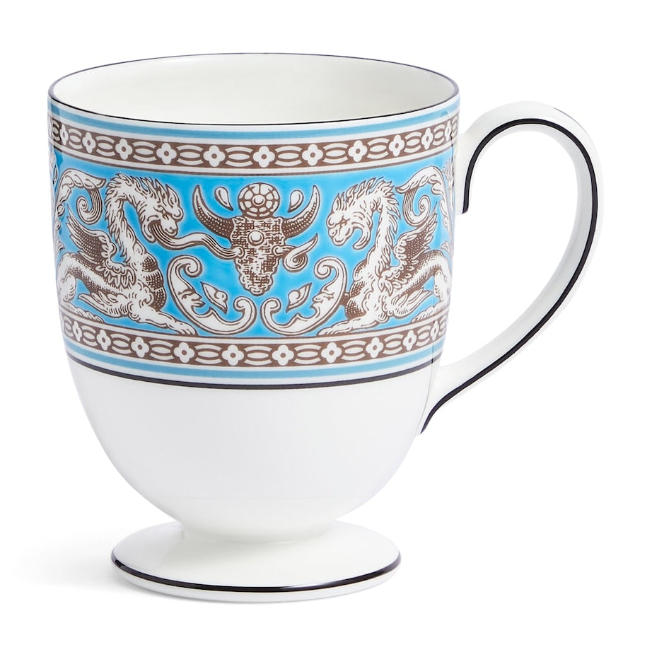 Fine Bone China Florentine Turquoise Mug