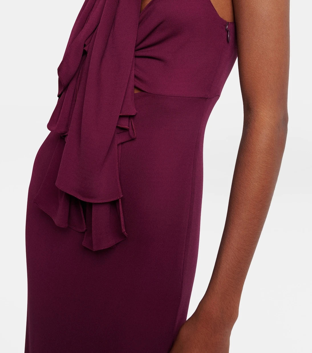 Alaïa - Bow-detail halterneck jersey gown