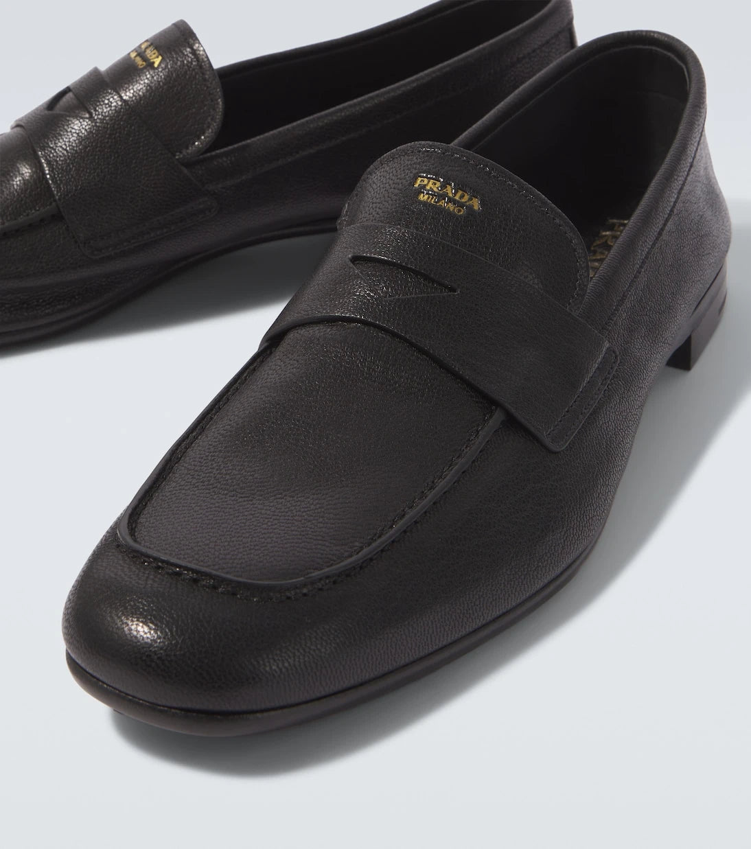 Prada - Leather penny loafers