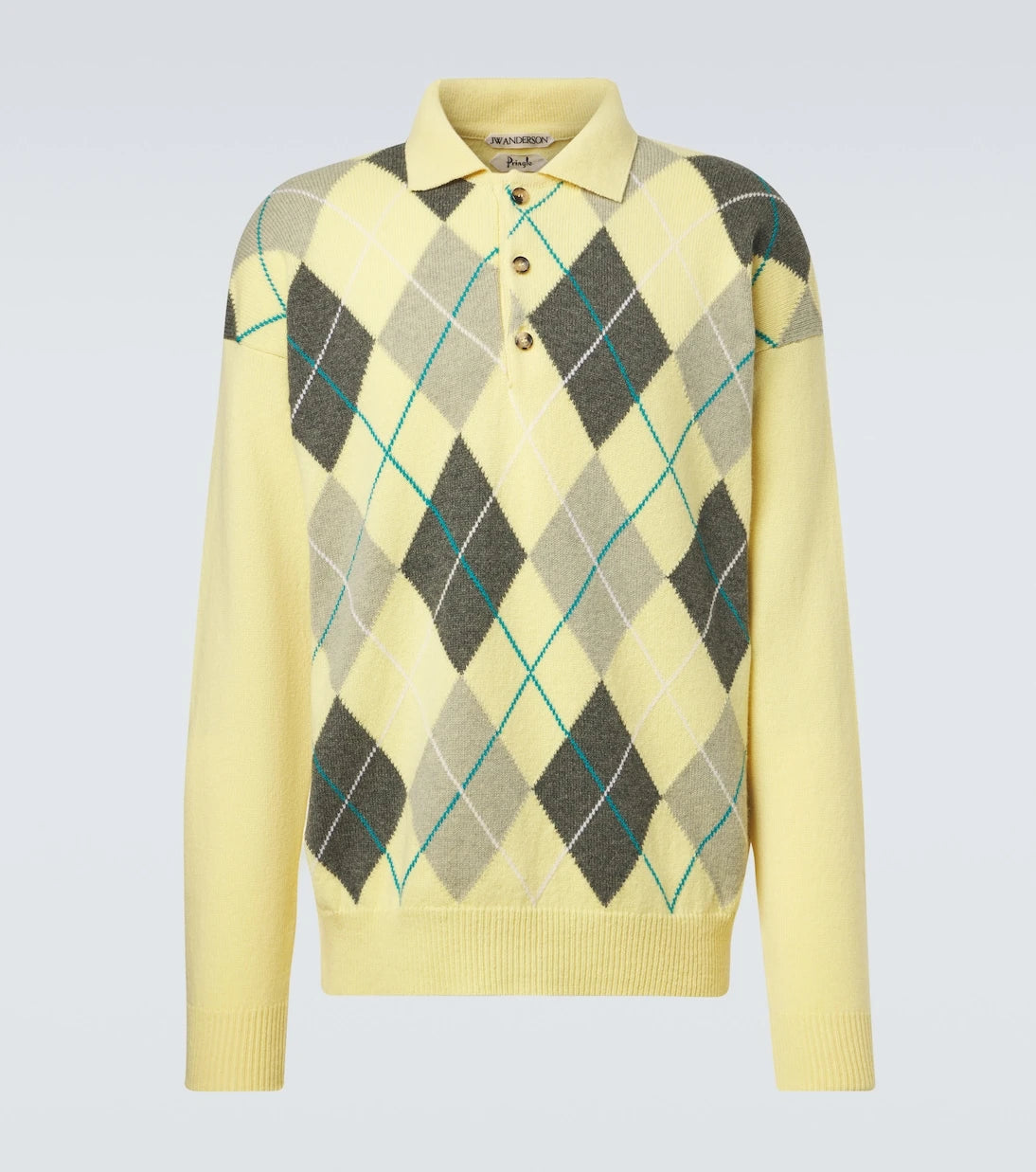 JW Anderson - Argyle wool polo sweater