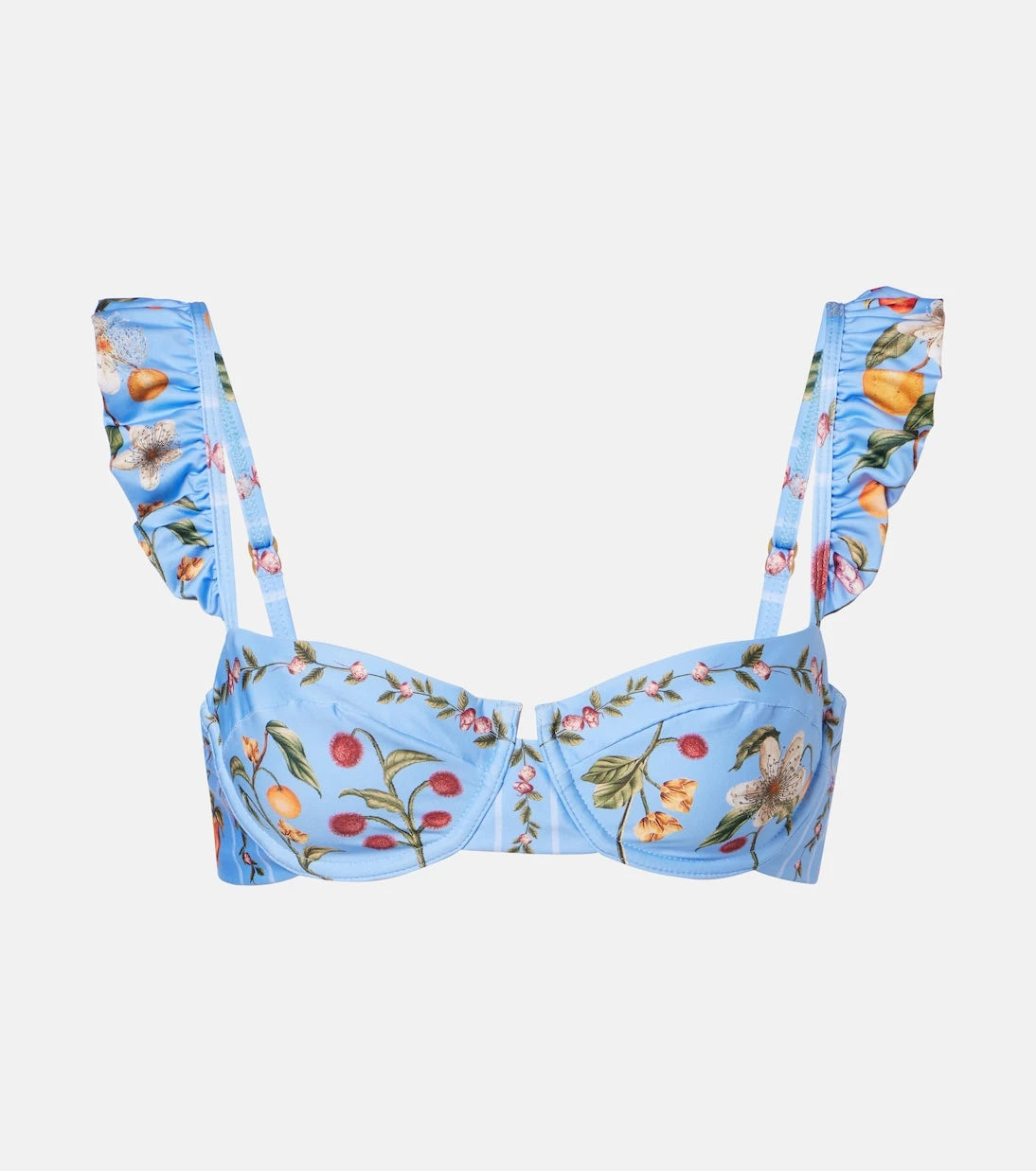 Agua by Agua Bendita - Kiwi printed ruffled bikini top