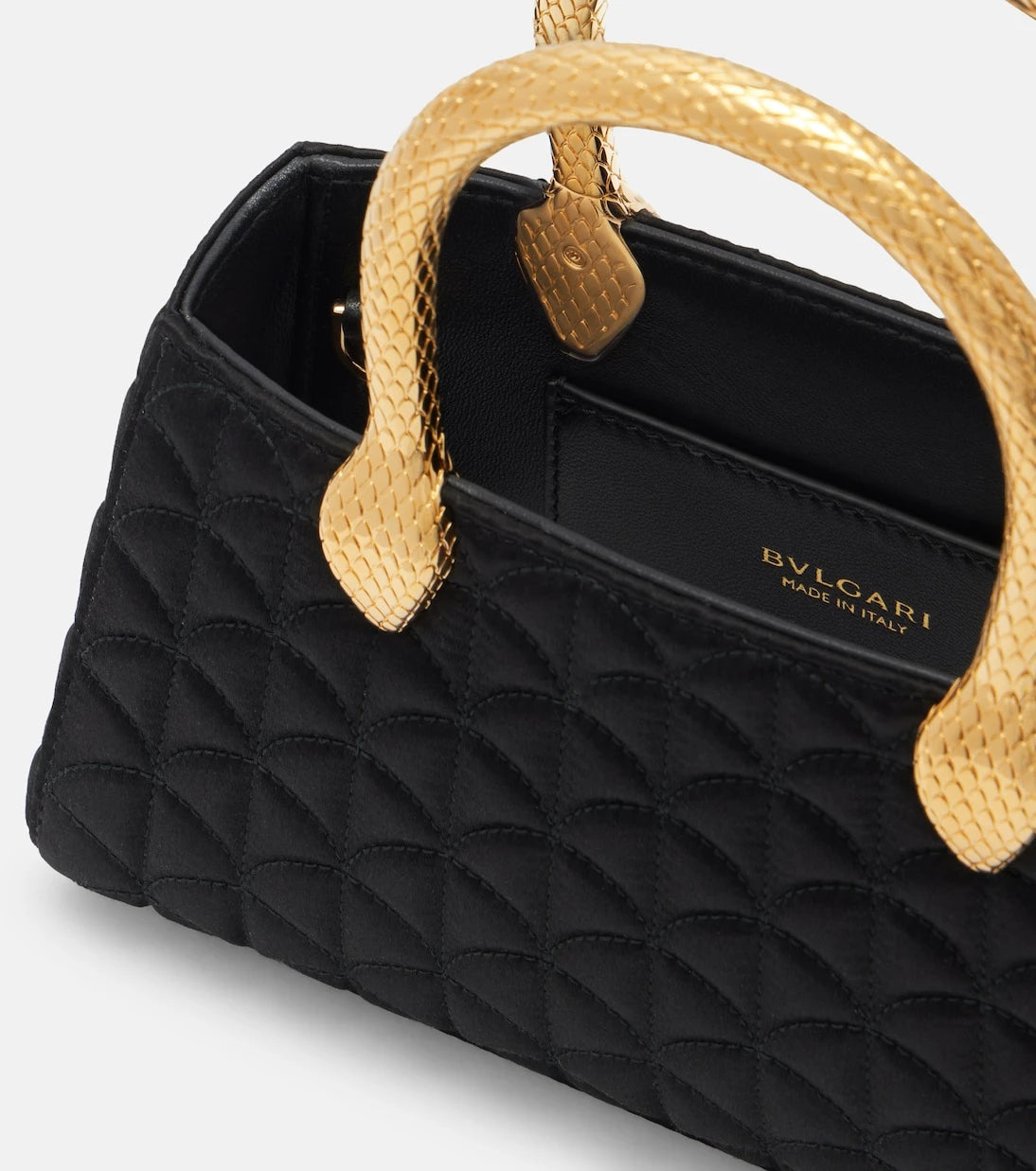 Bvlgari - Serpentine Duette satin top-handle bag