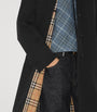 Burberry Black Gabardine Mid-Length Camden Heritage Car Coat