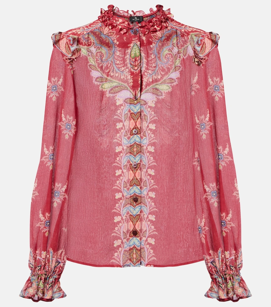 Etro - Printed crepon blouse