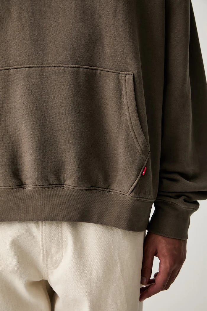 Levi's kapüşonlu erkek pamuklu sweatshirt SOFT CROPPED