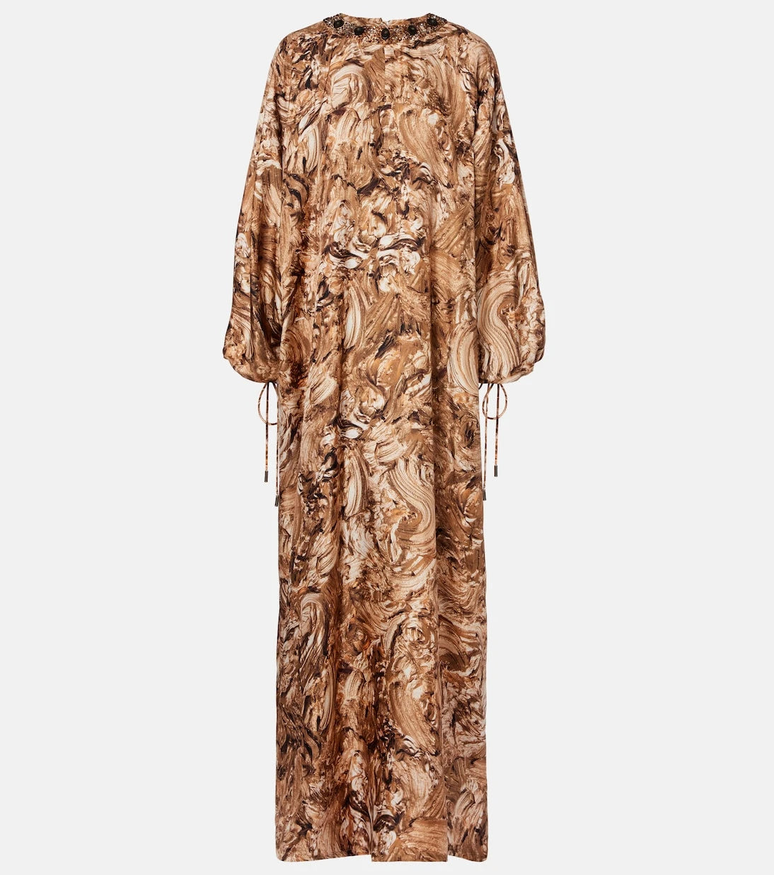 Max Mara - Maroso embellished silk maxi dress