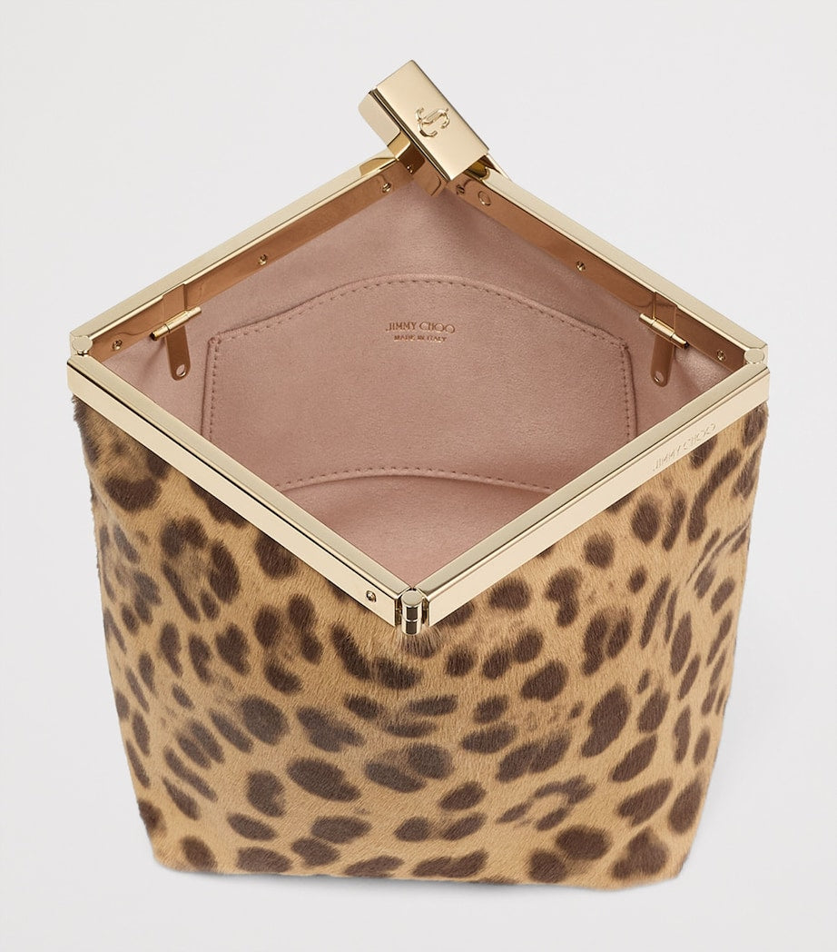 Jimmy Choo Leopard Print Ganache Clutch Bag