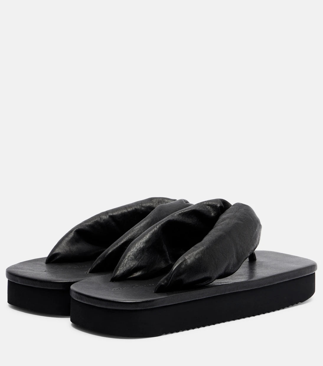 Rick Owens - Leather platform thong sandals