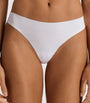 Hanro White Invisible Cotton Thong