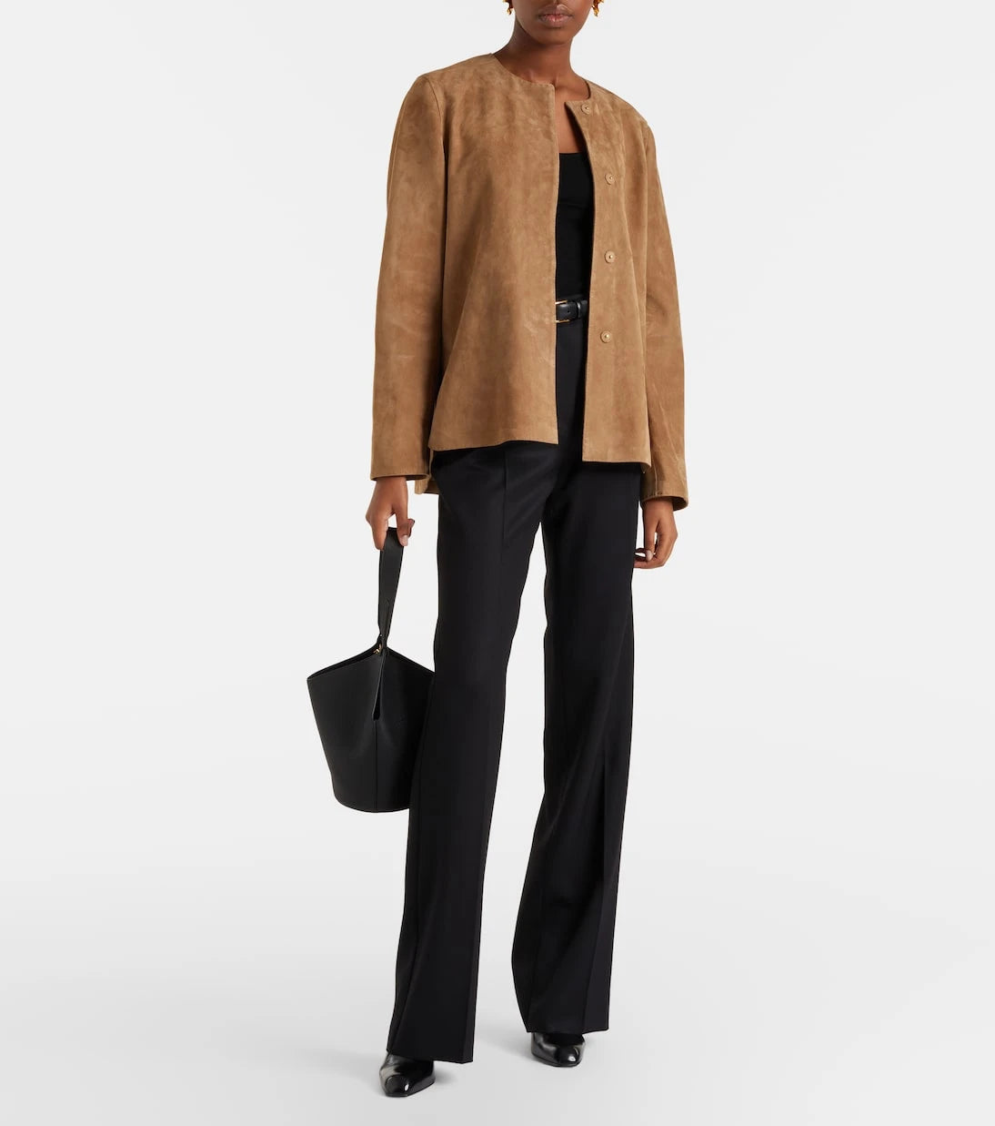 Max Mara - Abito belted suede jacket