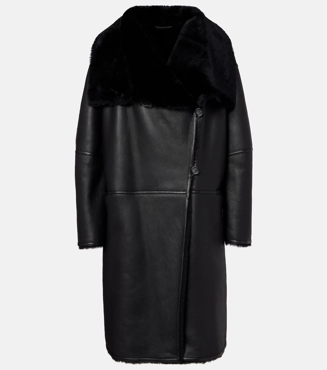 Toteme - Shearling-lined leather coat