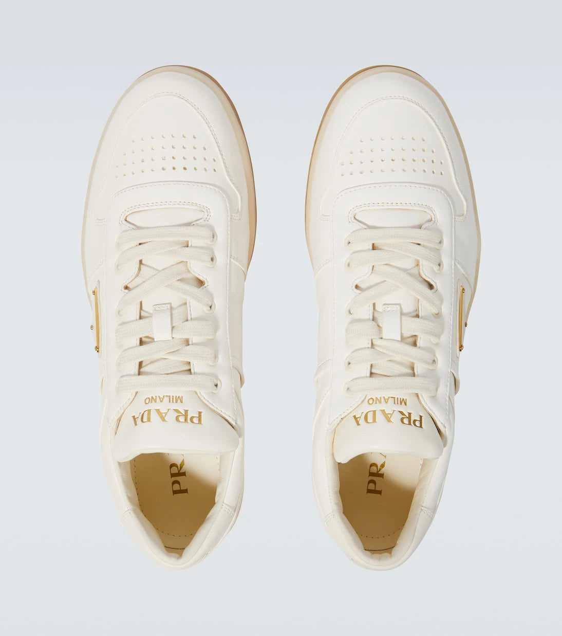 Prada - Downtown logo leather sneakers