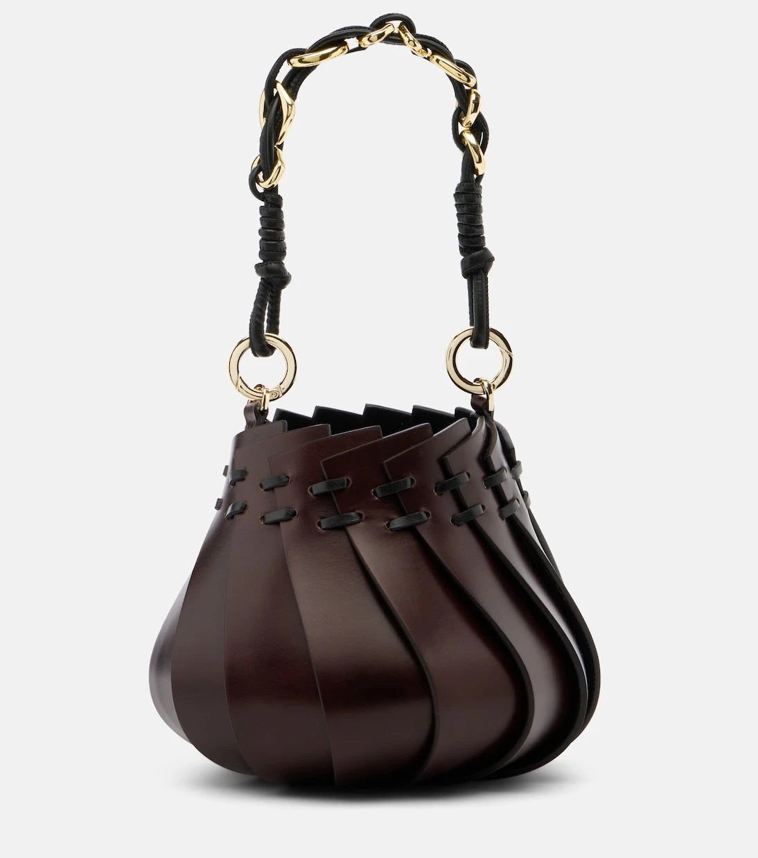 Amanu - Burundi Mini leather bucket bag