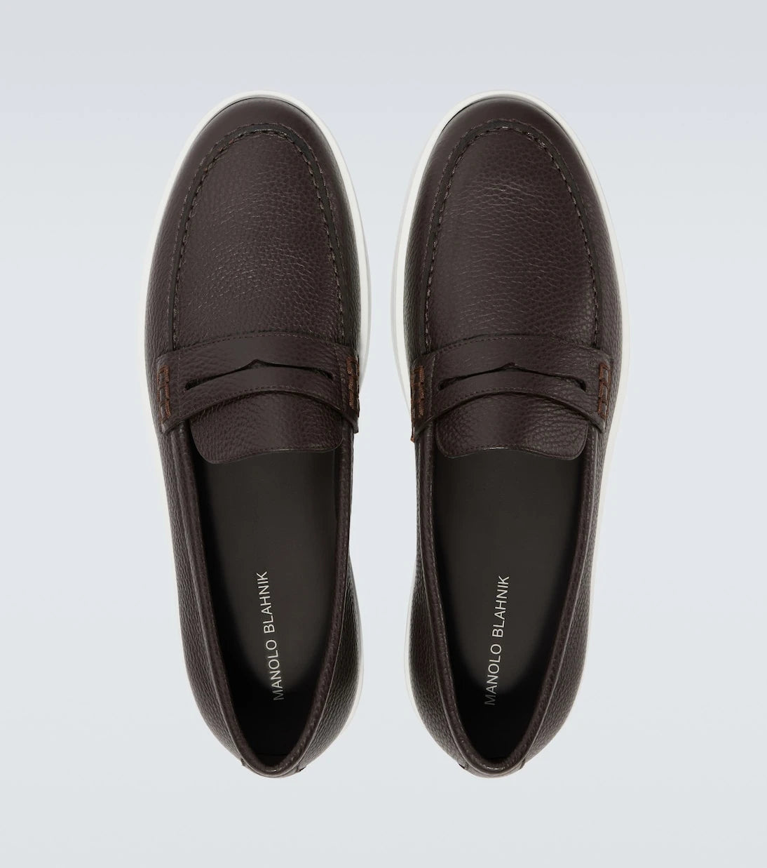 Manolo Blahnik - Ellis leather boat shoes