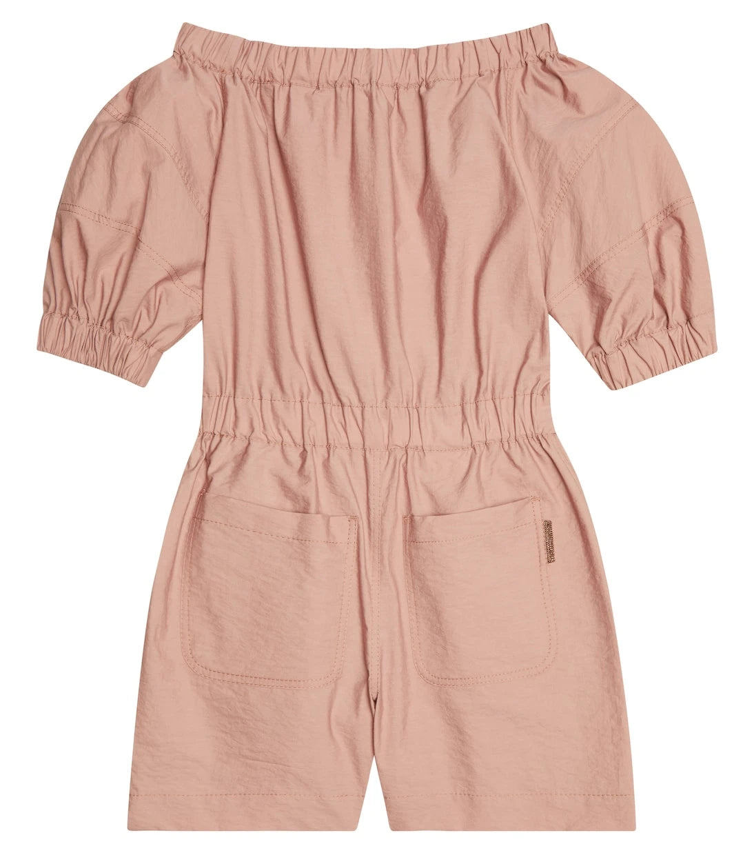 Brunello Cucinelli Kids - Embellished cotton-blend playsuit