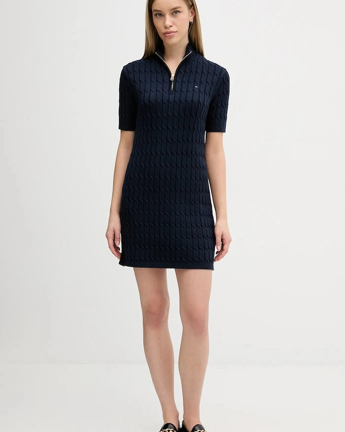 Pamuklu elbise Tommy Hilfiger