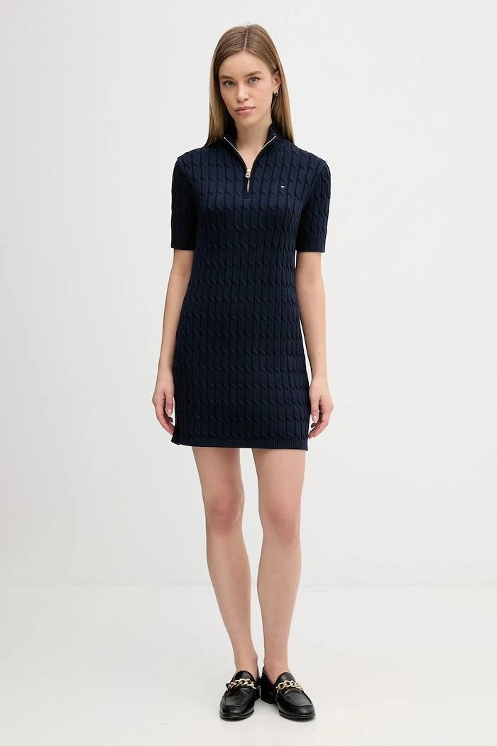 Pamuklu elbise Tommy Hilfiger