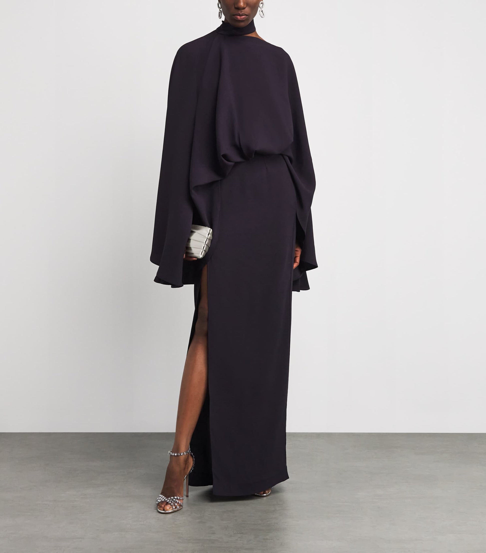 Crepe Cady Brooks Maxi Dress