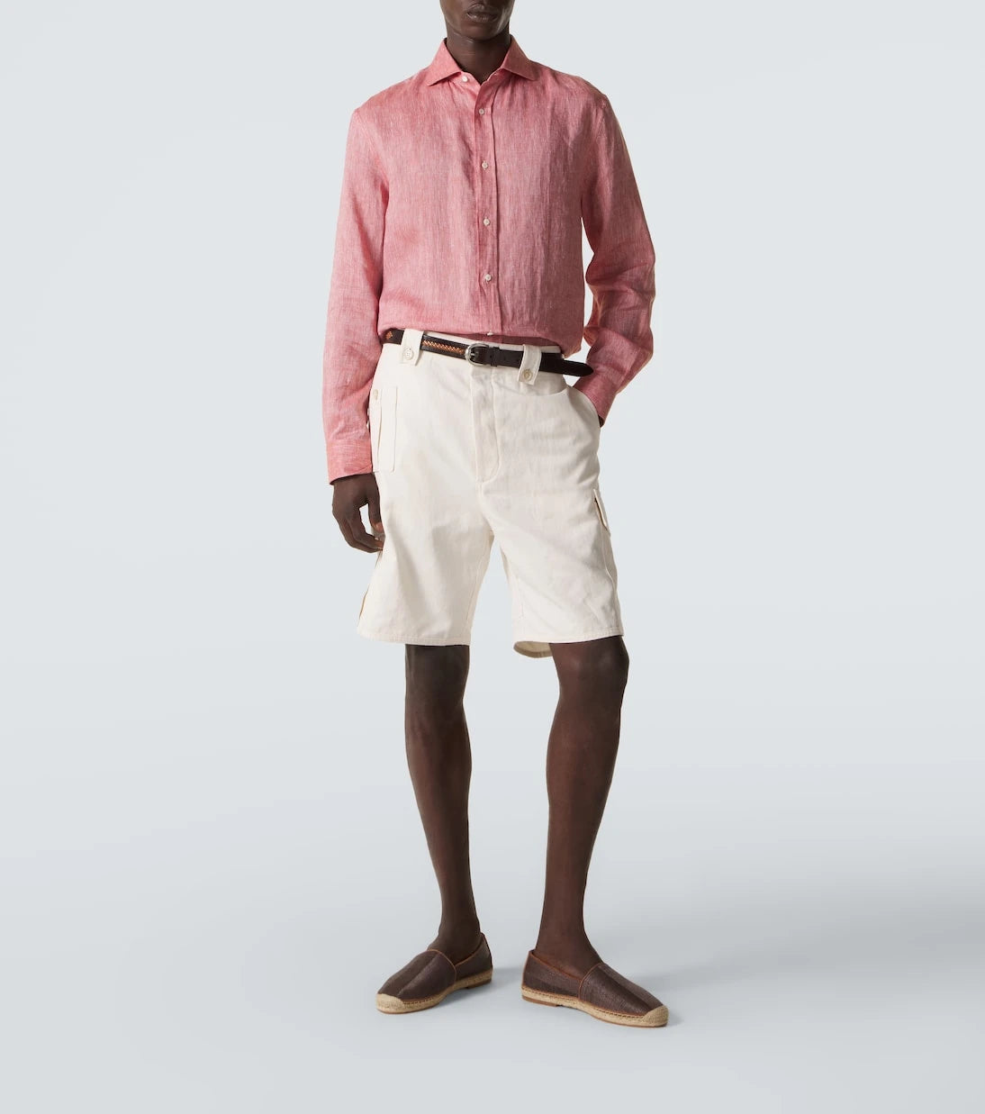 Brunello Cucinelli - Leather-trimmed espadrilles