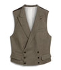 Wool Glen Check Double-Breasted Waistcoat