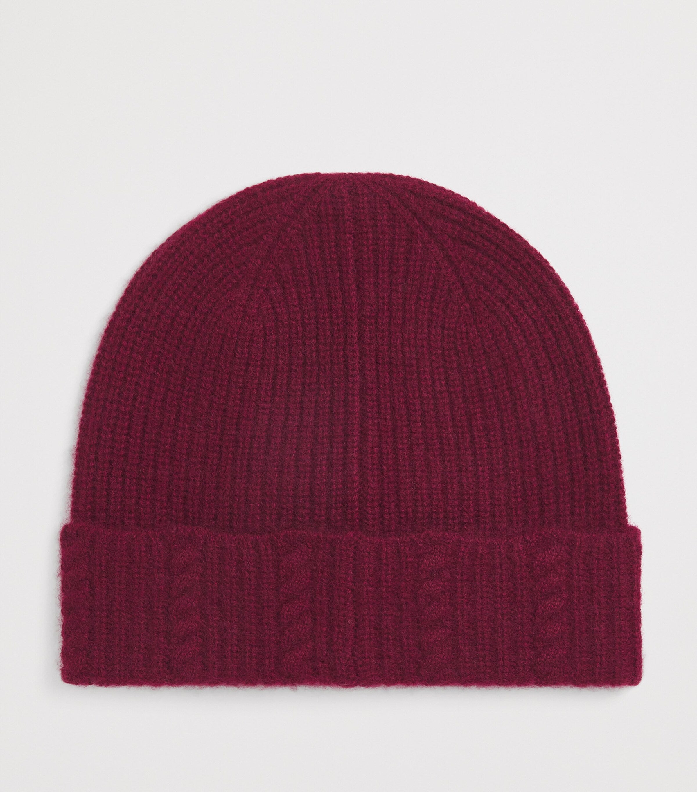 Claudie Pierlot Red Cashmere Embroidered Beanie