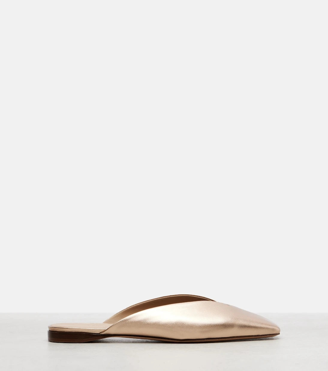 Max Mara - Metallic leather mules