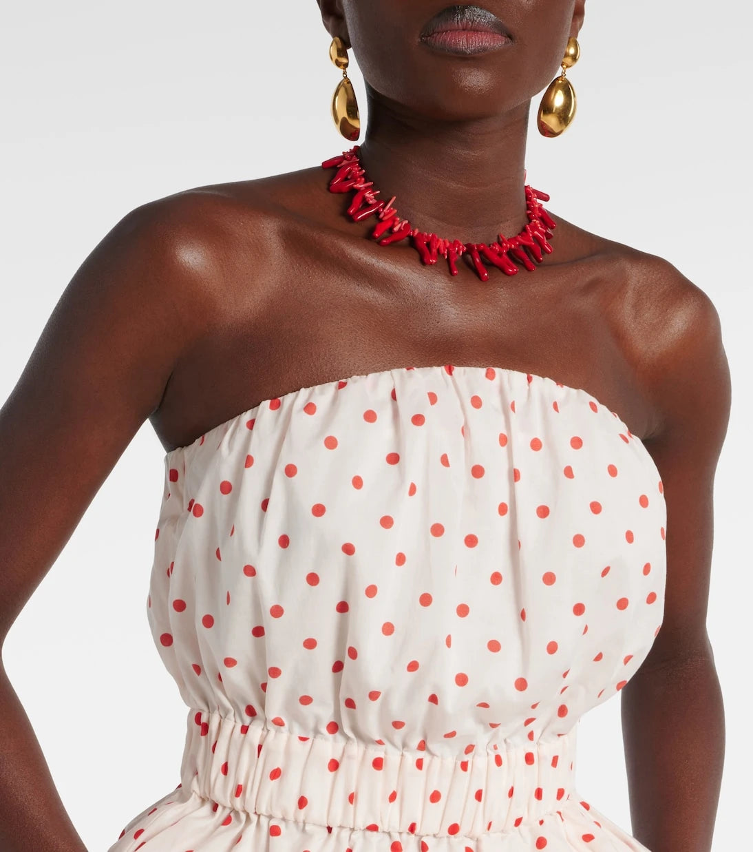 Posse - Aurelia polka-dot linen top