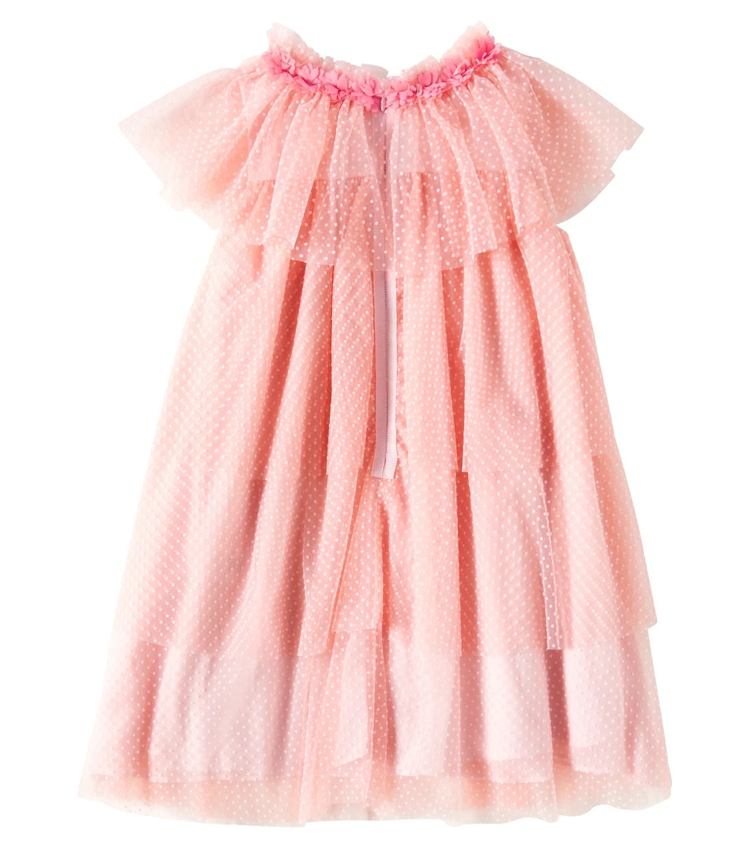 Patachou - Ruffled tiered polka-dot tulle dress