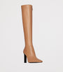 Saint Laurent Brown Lambskin Francoise Knee-High Boots 95