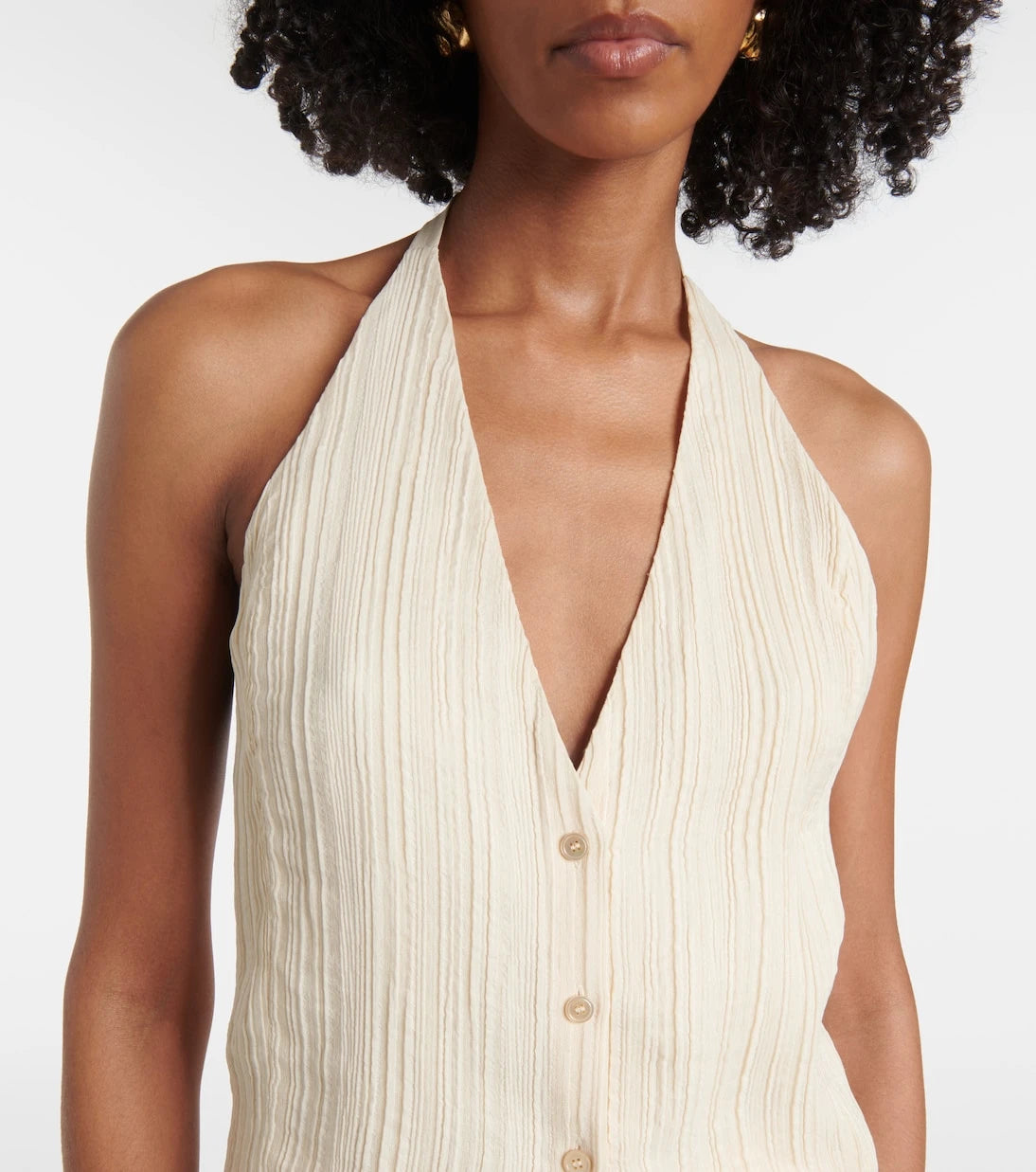 Joseph - Suez pleated halterneck vest