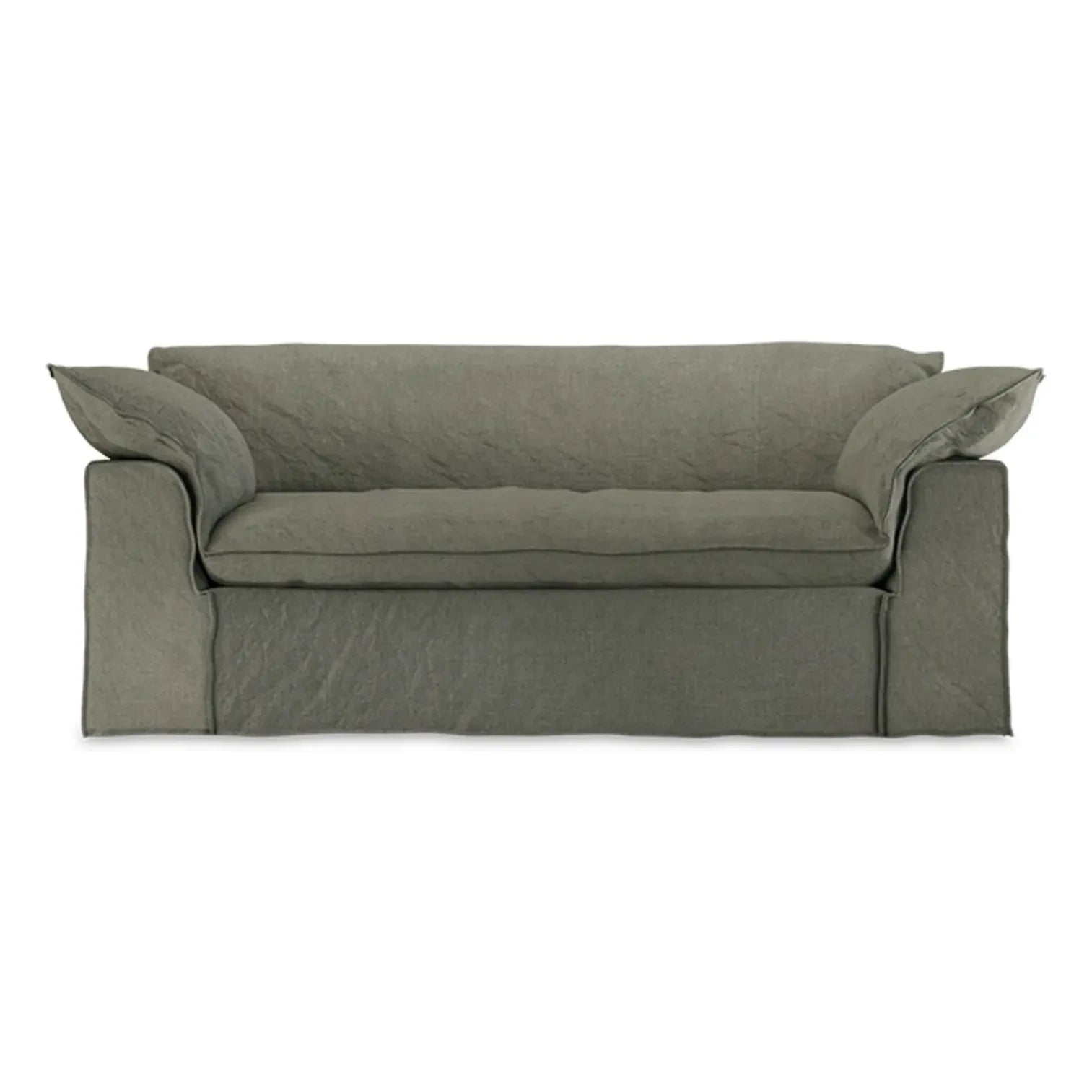 HKliving - 2-seater linen sofa Nomad | Khaki
