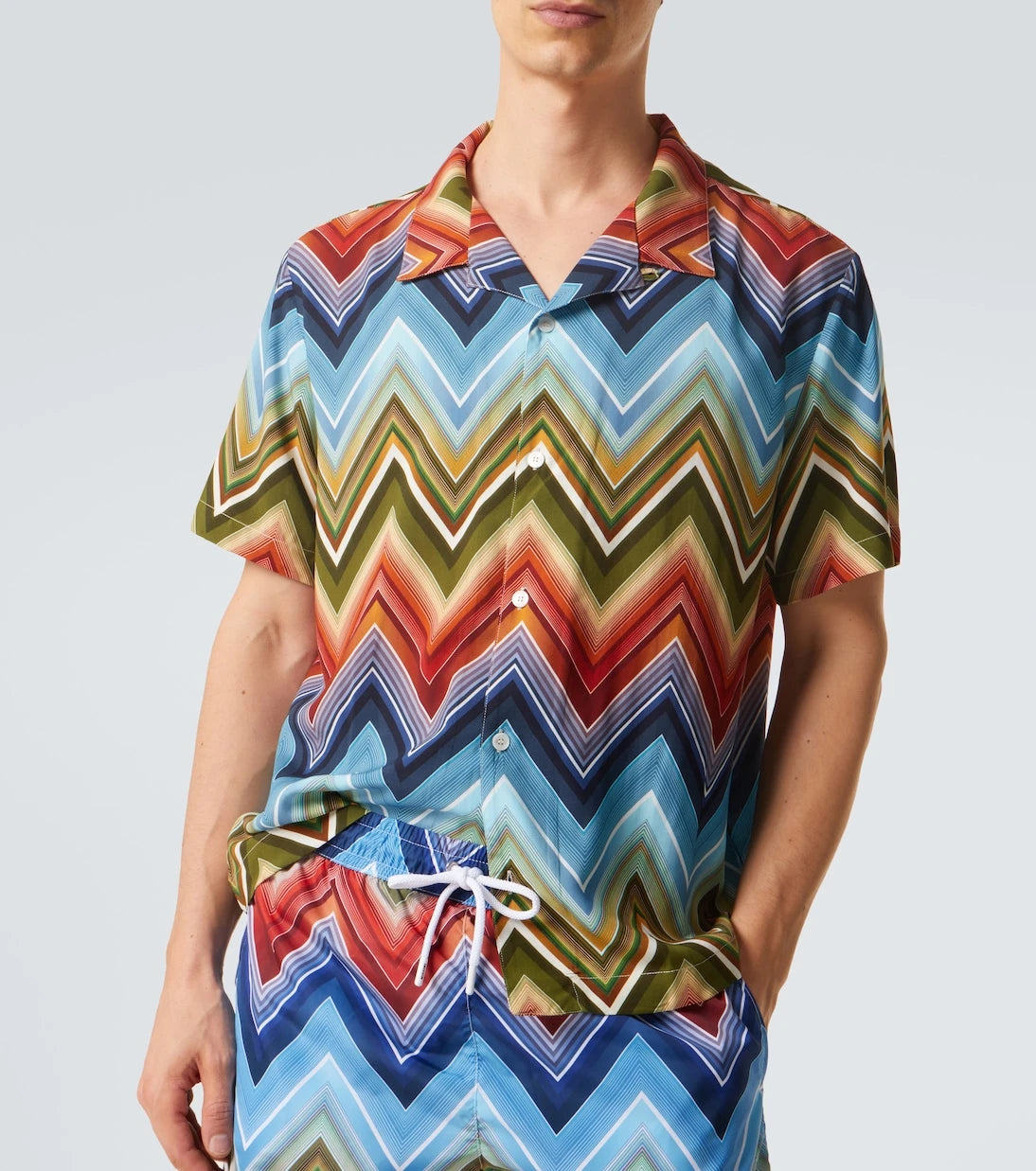 Missoni - Zigzag bowling shirt