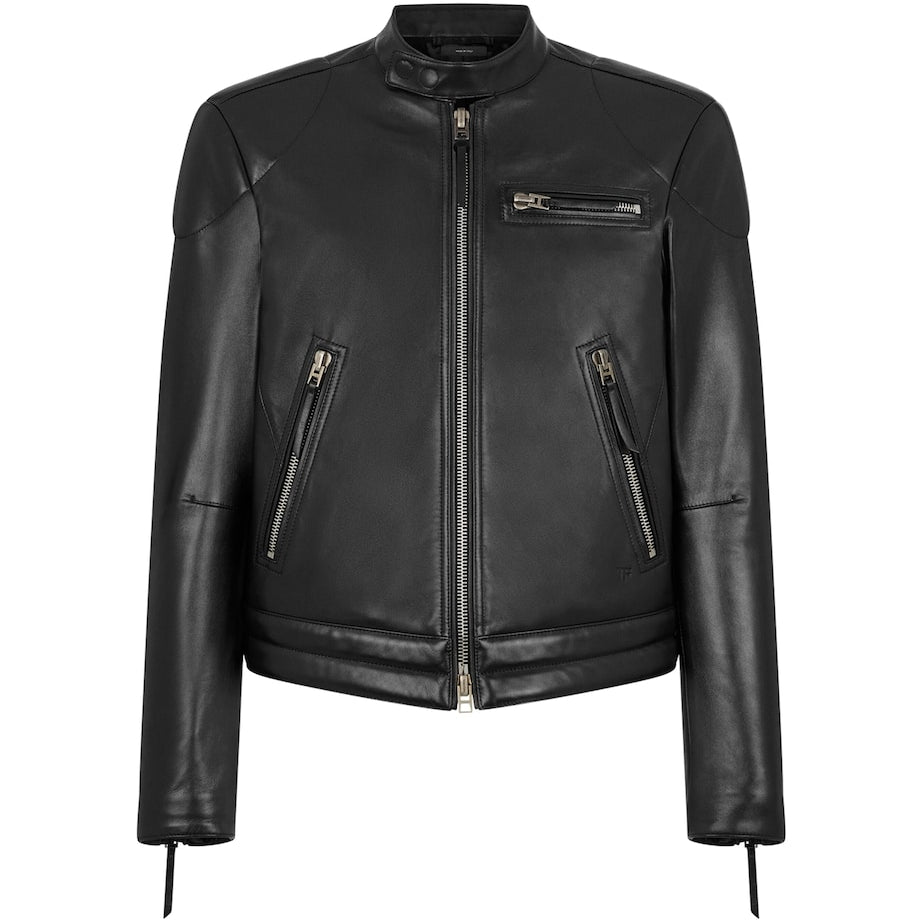 TOM FORD Black Leather Biker Jacket