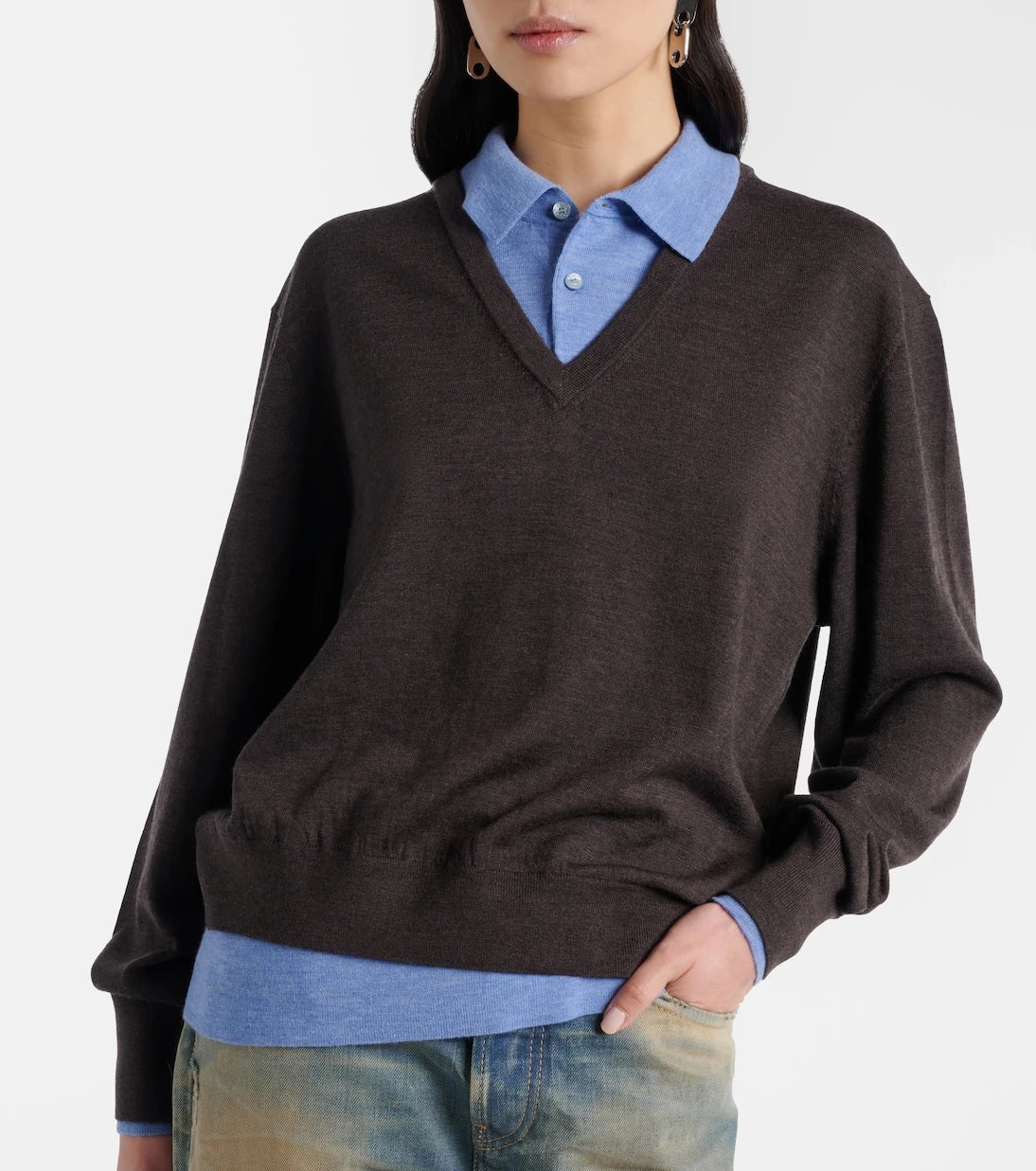 Acne Studios - Layered wool polo sweater