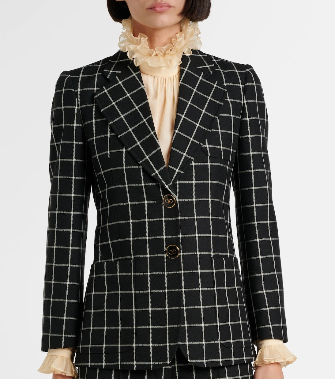 Valentino - Checked wool jacket