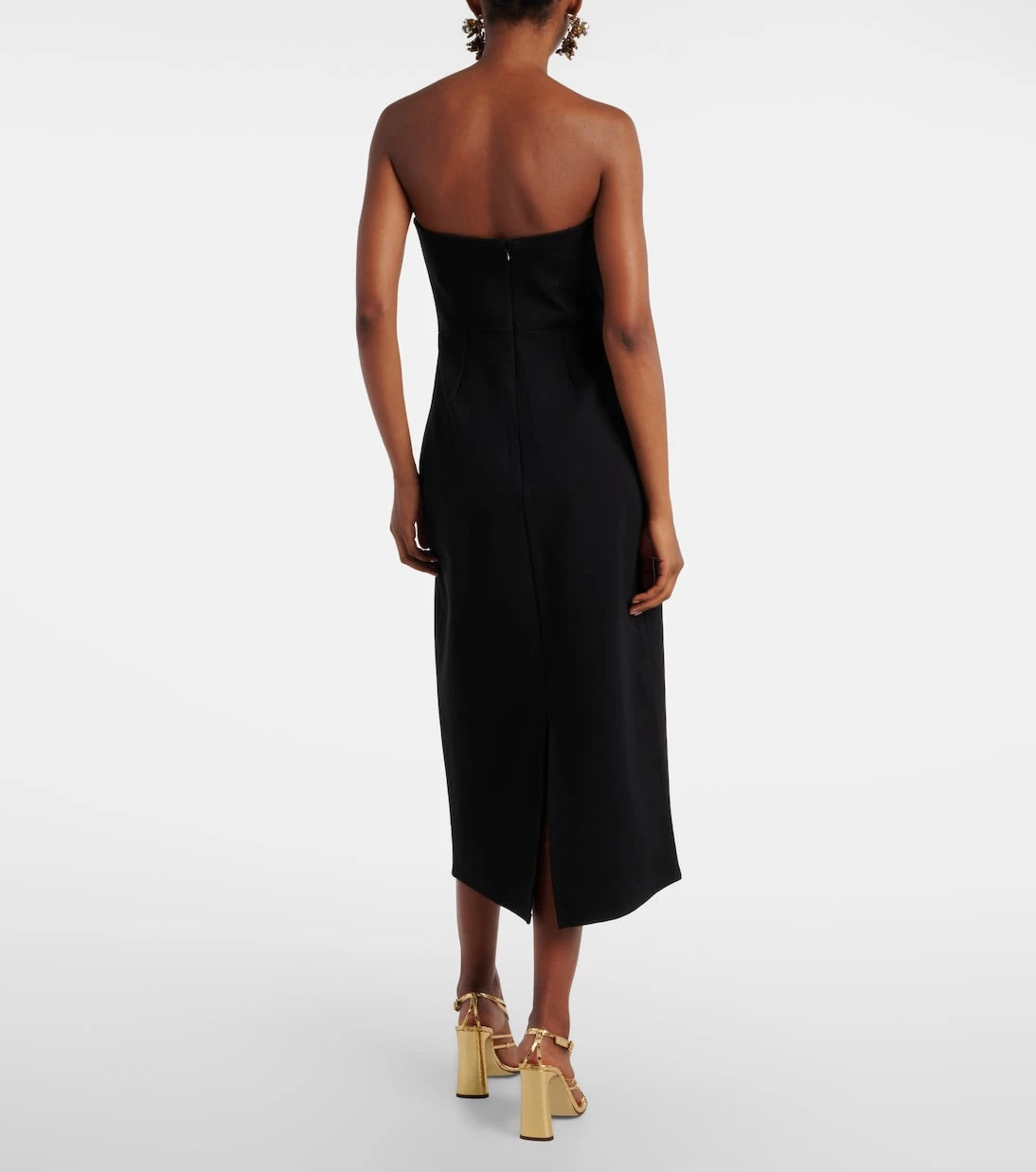 Staud - Brooke embellished strapless midi dress