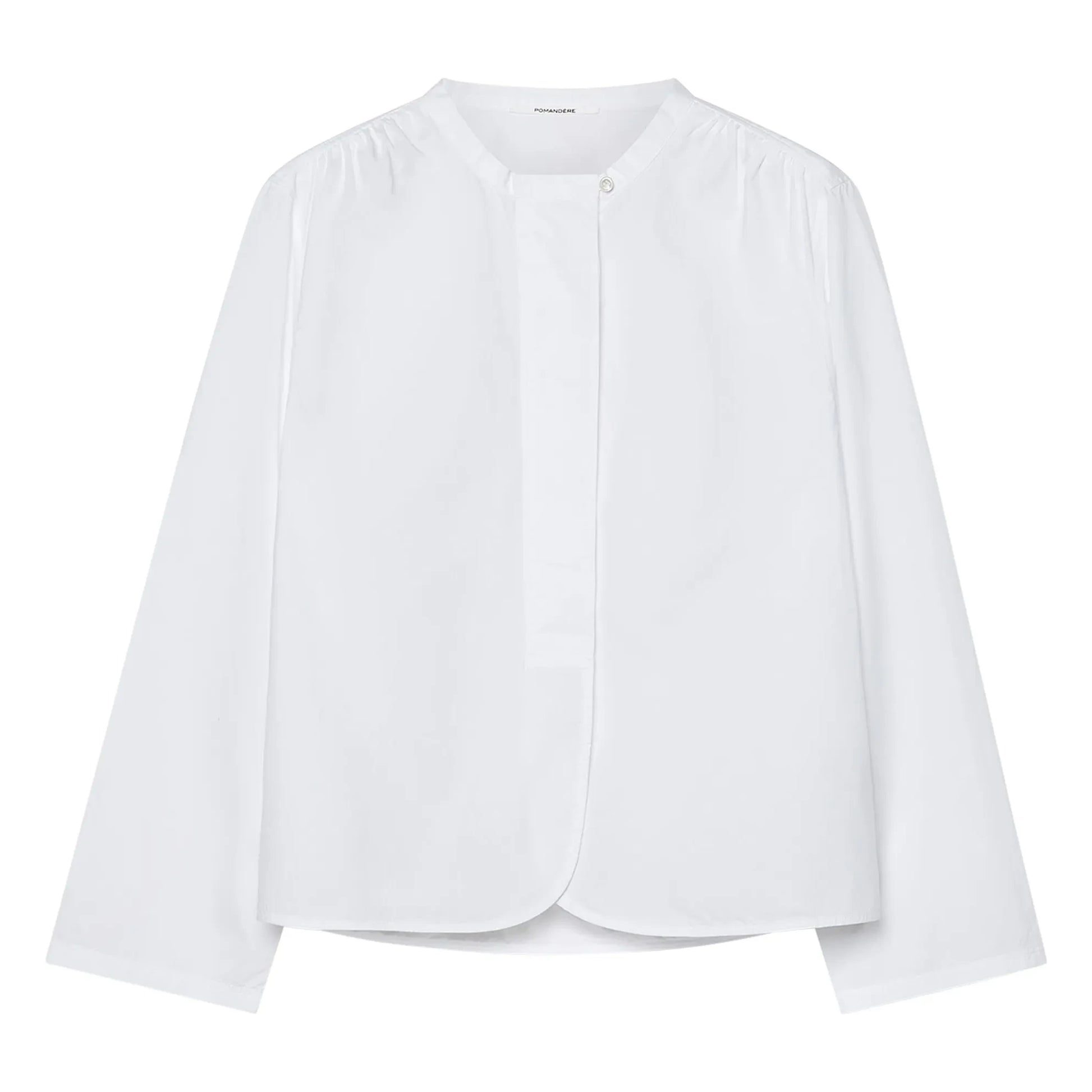 Pomandère - Cotton Poplin Blouse | White