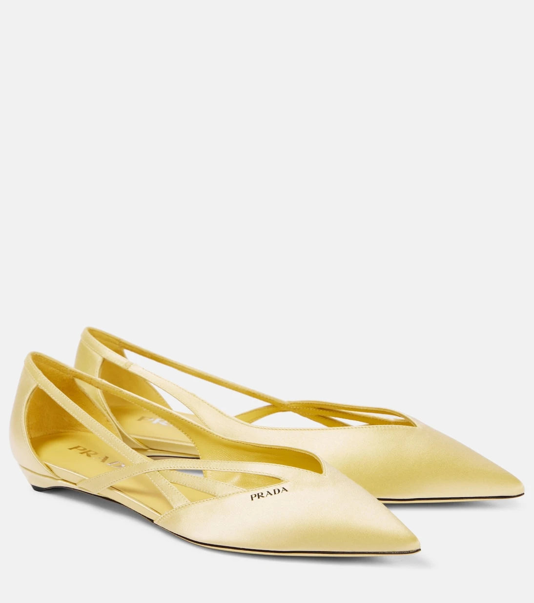 Prada - Logo satin ballet flats