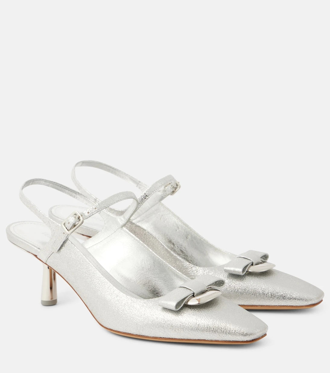 Ferragamo - Ophelia 55 leather slingback pumps