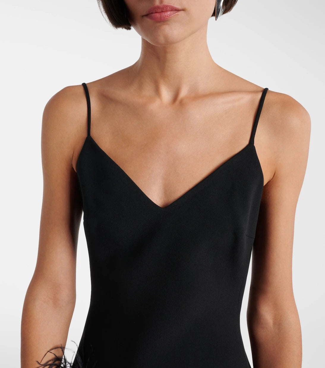 David Koma - Feather-trimmed minidress