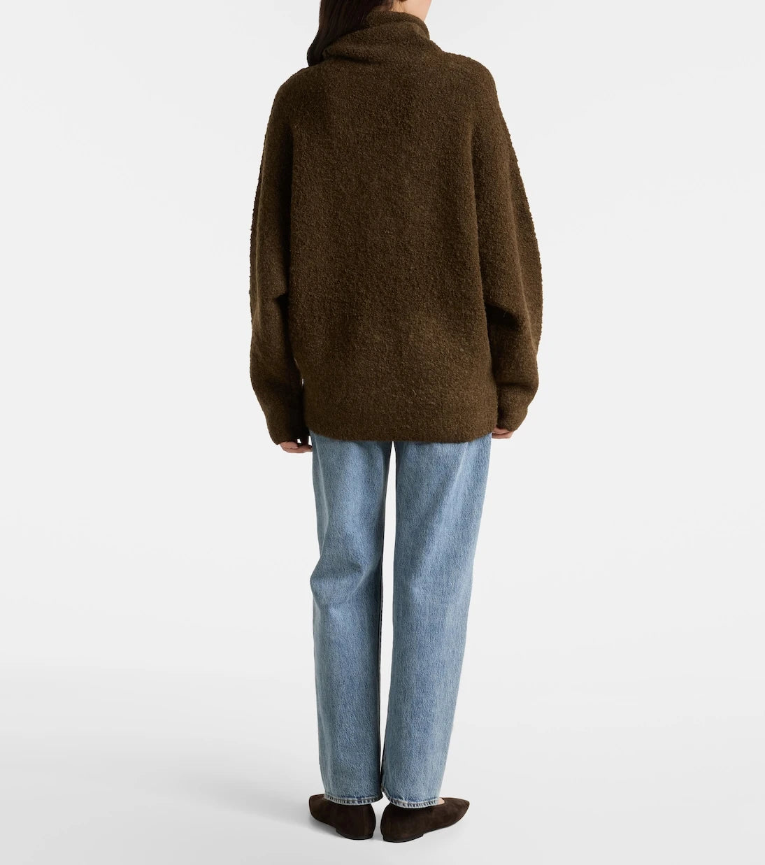 Toteme - Alpaca and wool-blend bouclé turtleneck sweater