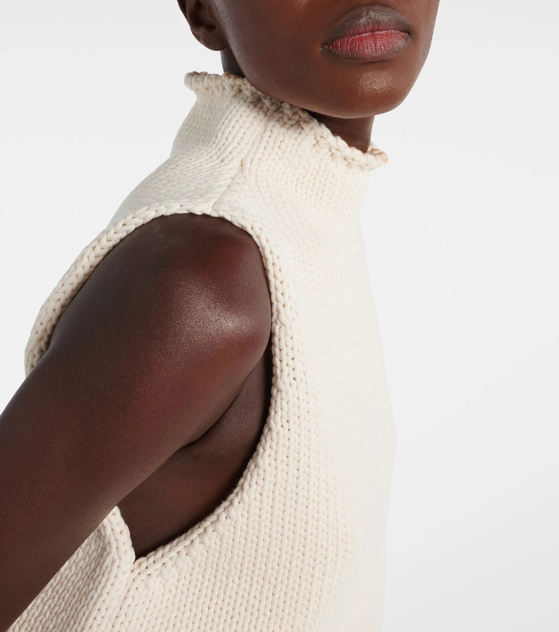 Alaïa - Cropped cotton-blend top