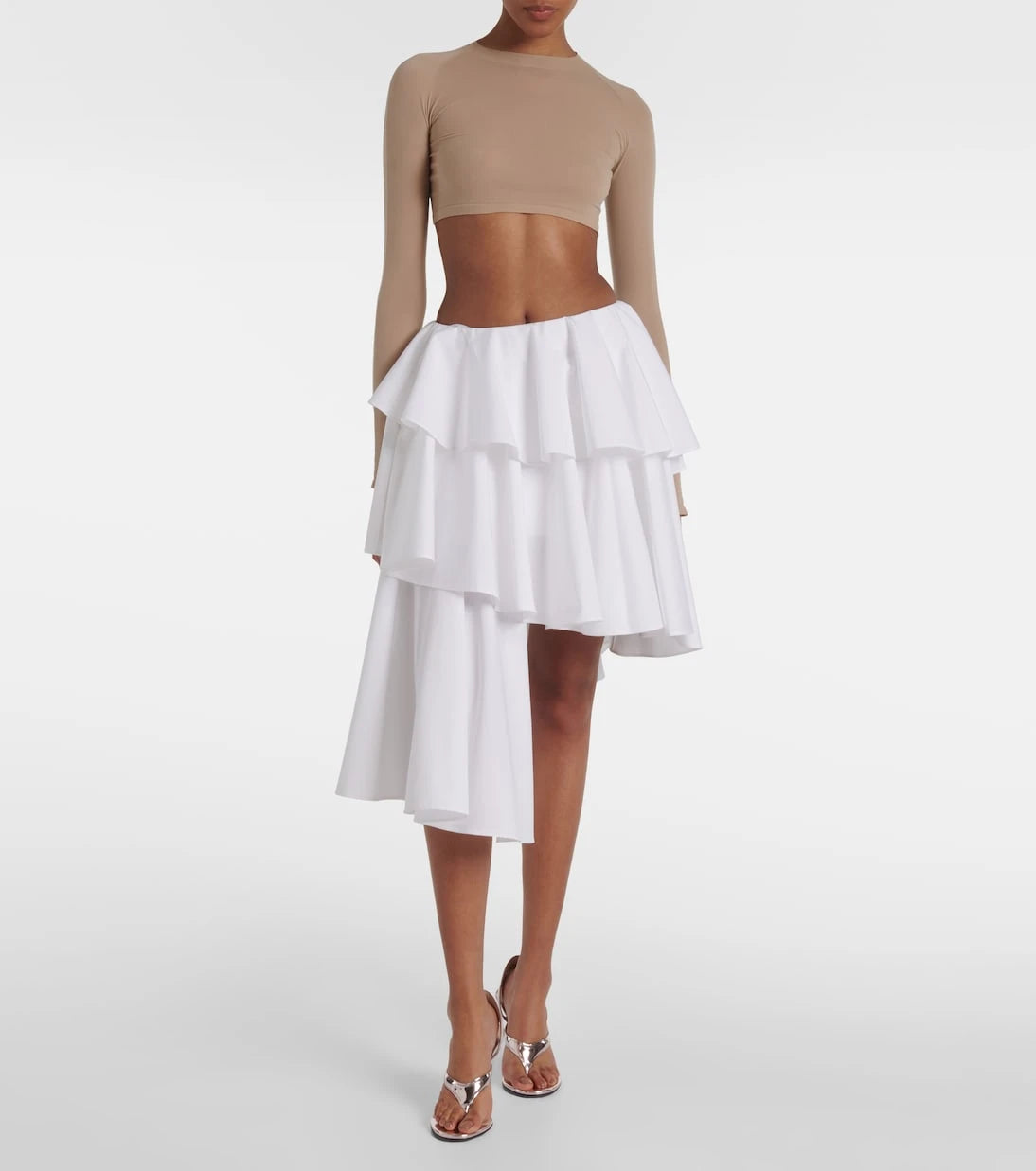 Alaïa - Spiral ruffled miniskirt