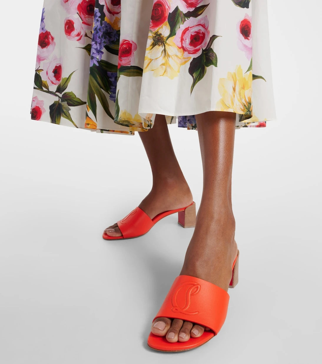 Christian Louboutin - حذاء ميول "سو سي إل 55" من الجلد المنقوش