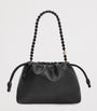 Black Medium Leather Flamenco Purse